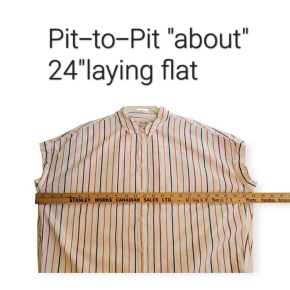 Madewell Central Oversized Sadie Stripe Shirt Small - Picture 9 of 12